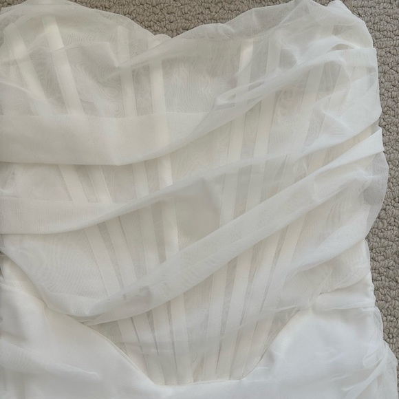 White bridal event dress- Revolve “Sonya Bustier Mesh Dress” - Picture 2 of 5
